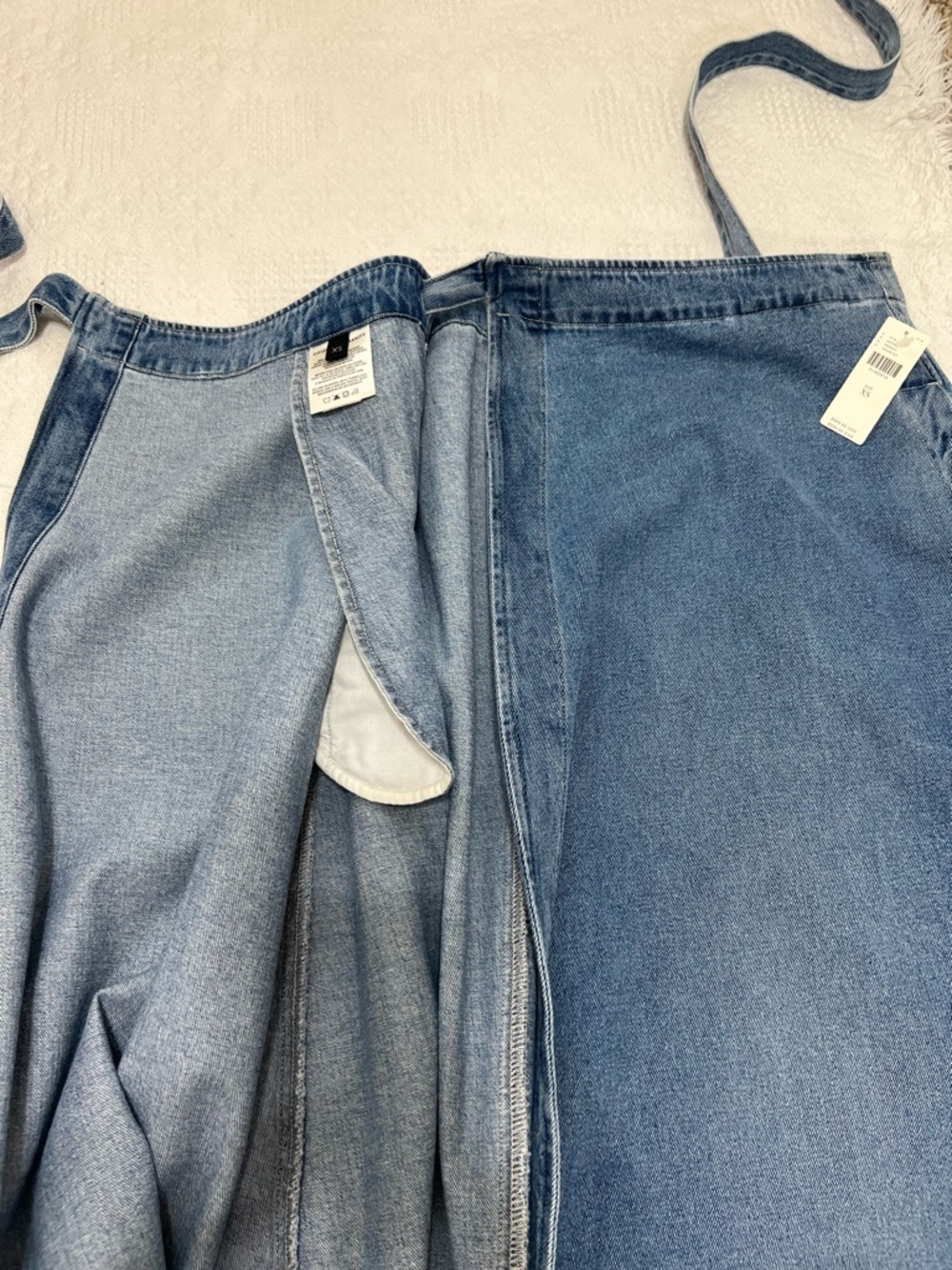 NEW Anthropologie Citizens Of Humanity Madelyn Denim Midi Wrap Skirt Size XS - Picture 11 of 16